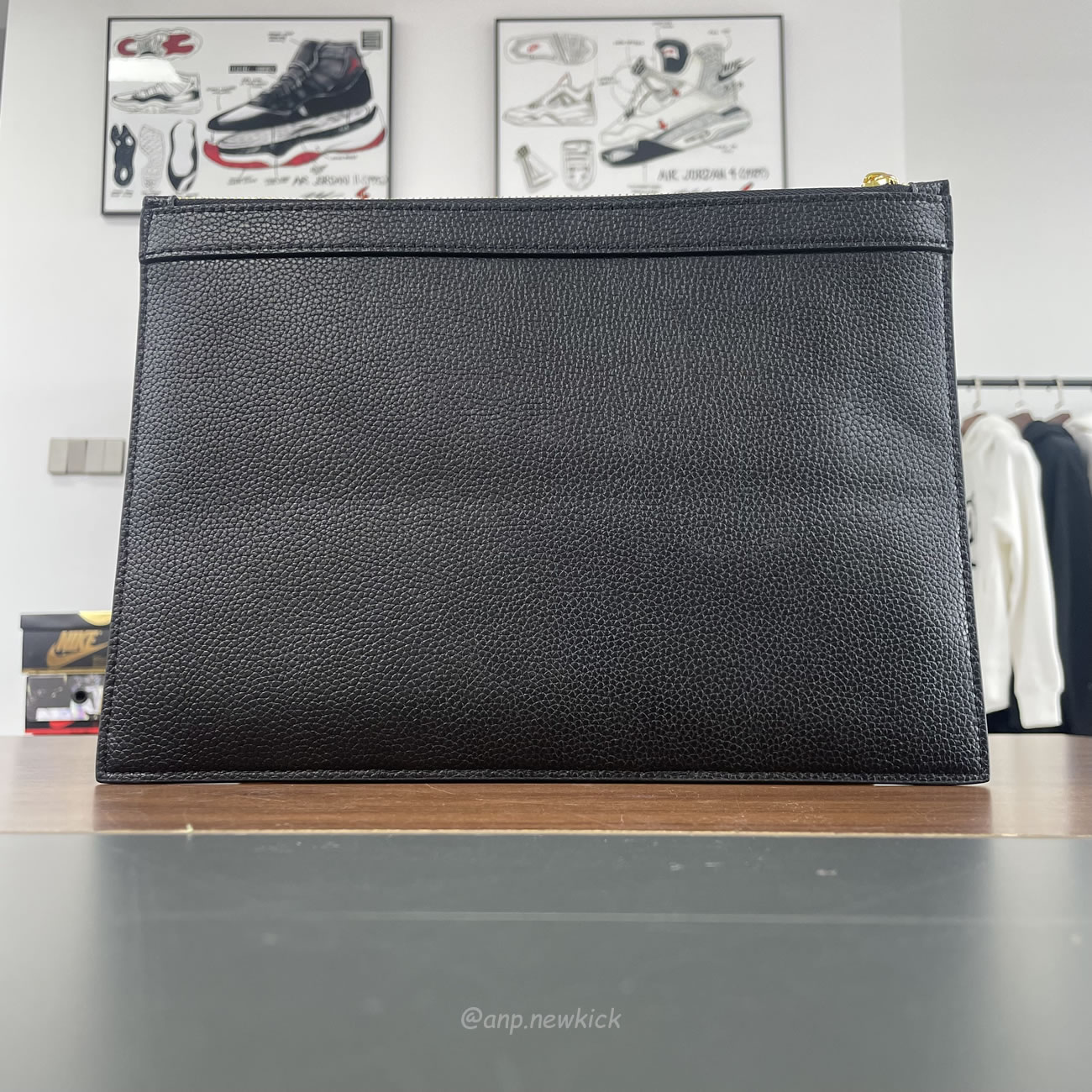 Thom Browne Logo Stamp Leather Document Holder (6) - newkick.org